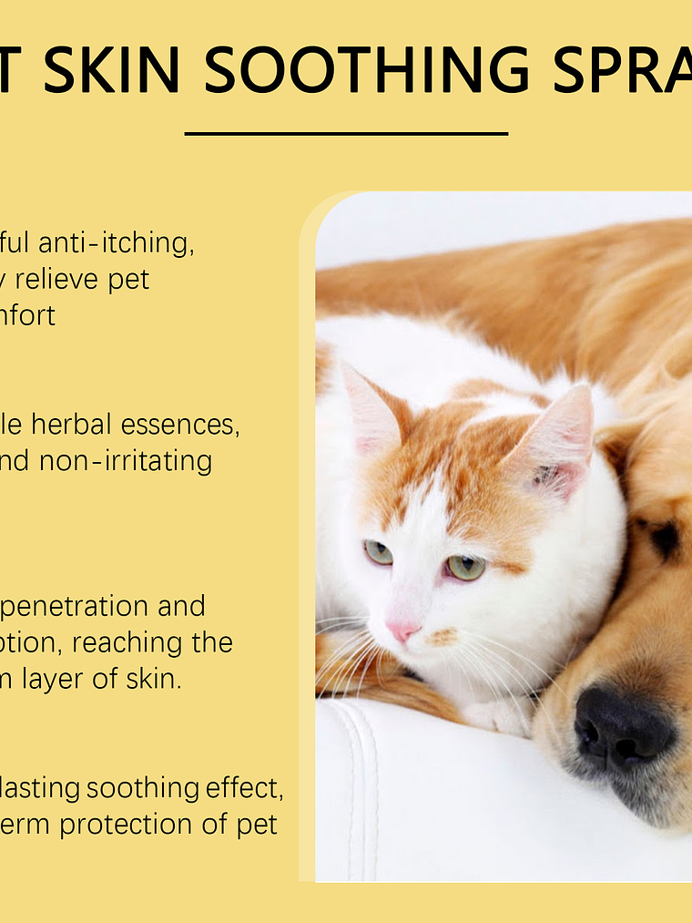 Spray para el cuidado de la piel de mascotas: alivia las molestias de perros, gatos, pulgas y piojos, alivia el rascado y lamido de la piel, spray portátil para heridas de mascotas. 14