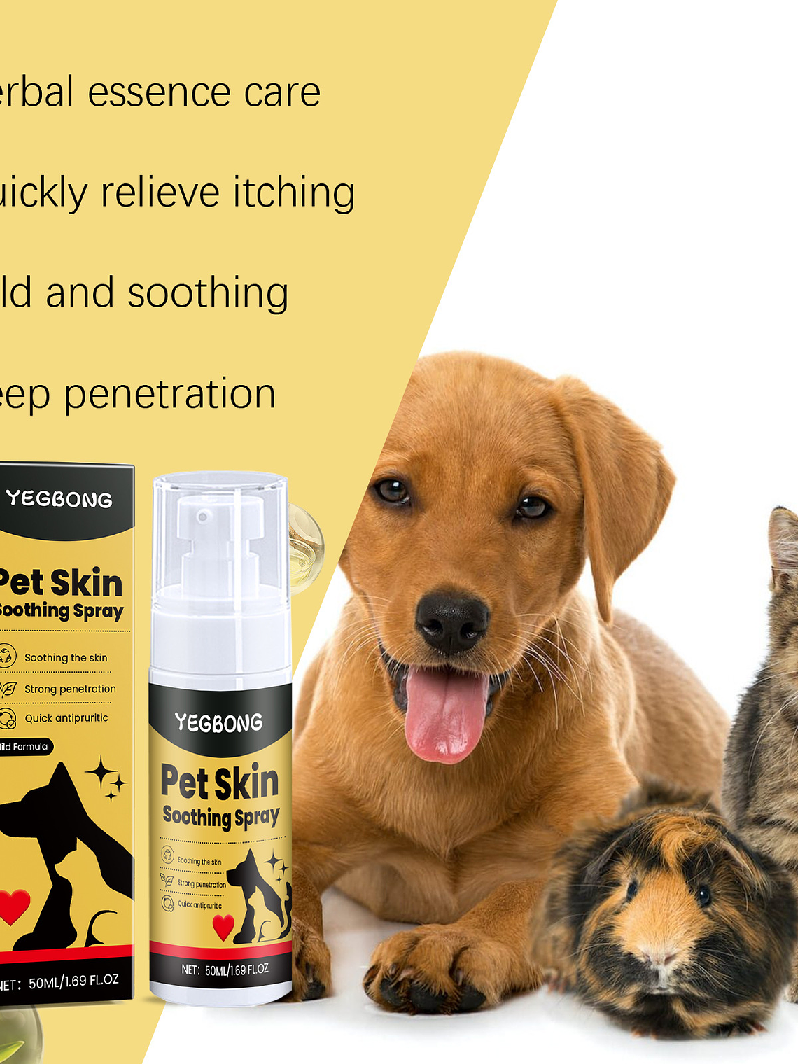 Spray para el cuidado de la piel de mascotas: alivia las molestias de perros, gatos, pulgas y piojos, alivia el rascado y lamido de la piel, spray portátil para heridas de mascotas. 17