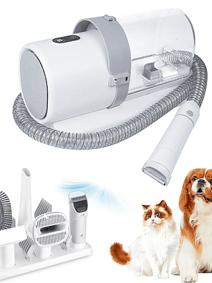 Kit de aseo para perros para mascotas que incluye 4 peines cortapelos, aspiradora de 2,5 l y 5 herramientas de aseo para mascotas que pierden pelo.