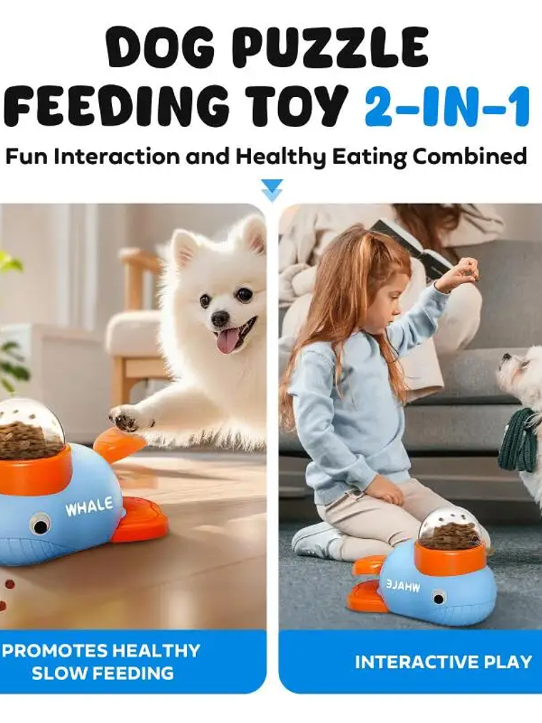 Dispensador de golosinas para perros y gatos, juguete antideslizante, rompecabezas lento, dispensador de golosinas interactivo, comedero automático, juguetes para entrenamiento de mascotas. 3