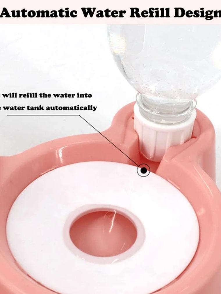 Dispensador de agua para mascotas, para gatos y perros, almacenamiento automático de agua, tazón de comida para mascotas, contenedor de comida con bebedero, suministros para mascotas 3