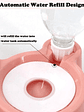 Dispensador de agua para mascotas, para gatos y perros, almacenamiento automático de agua, tazón de comida para mascotas, contenedor de comida con bebedero, suministros para mascotas - Miniatura 3