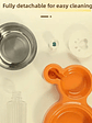 Dispensador de agua para mascotas, para gatos y perros, almacenamiento automático de agua, tazón de comida para mascotas, contenedor de comida con bebedero, suministros para mascotas - Miniatura 4