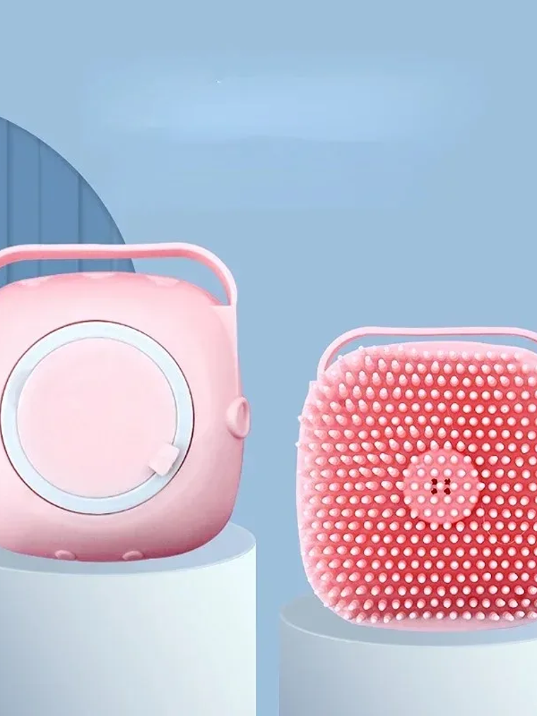 Cepillo de baño para mascotas, perros y gatos, guante de silicona suave para masaje, limpieza de patas, herramientas de baño con jabón y champú. 4