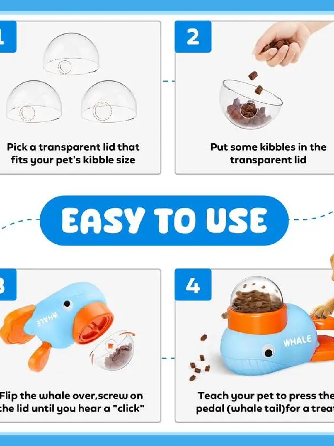 Dispensador de golosinas para perros y gatos, juguete antideslizante, rompecabezas lento, dispensador de golosinas interactivo, comedero automático, juguetes para entrenamiento de mascotas. 5