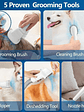Kit de aseo para perros para mascotas que incluye 4 peines cortapelos, aspiradora de 2,5 l y 5 herramientas de aseo para mascotas que pierden pelo. - Miniatura 4