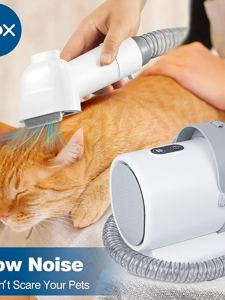 Kit de aseo para perros para mascotas que incluye 4 peines cortapelos, aspiradora de 2,5 l y 5 herramientas de aseo para mascotas que pierden pelo. 5