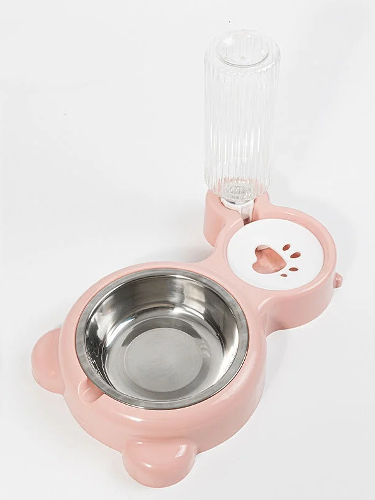 Dispensador de agua para mascotas, para gatos y perros, almacenamiento automático de agua, tazón de comida para mascotas, contenedor de comida con bebedero, suministros para mascotas 9
