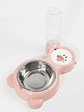 Dispensador de agua para mascotas, para gatos y perros, almacenamiento automático de agua, tazón de comida para mascotas, contenedor de comida con bebedero, suministros para mascotas - Miniatura 9