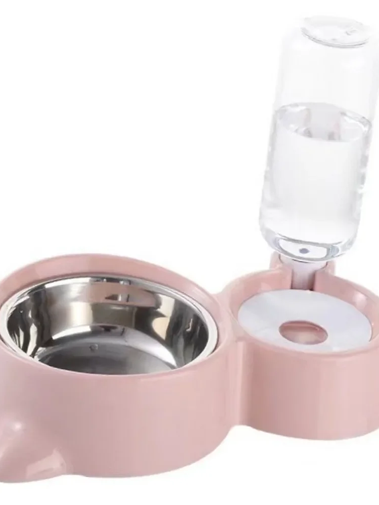 Dispensador de agua para mascotas, para gatos y perros, almacenamiento automático de agua, tazón de comida para mascotas, contenedor de comida con bebedero, suministros para mascotas 15