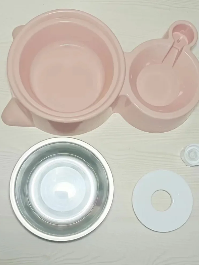 Dispensador de agua para mascotas, para gatos y perros, almacenamiento automático de agua, tazón de comida para mascotas, contenedor de comida con bebedero, suministros para mascotas 17