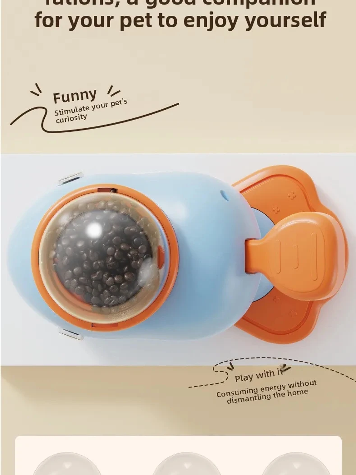 Dispensador de golosinas para perros y gatos, juguete antideslizante, rompecabezas lento, dispensador de golosinas interactivo, comedero automático, juguetes para entrenamiento de mascotas. 21