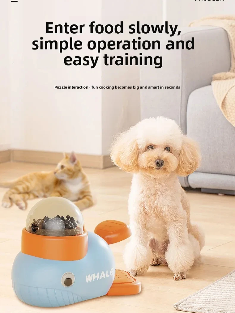Dispensador de golosinas para perros y gatos, juguete antideslizante, rompecabezas lento, dispensador de golosinas interactivo, comedero automático, juguetes para entrenamiento de mascotas. 23
