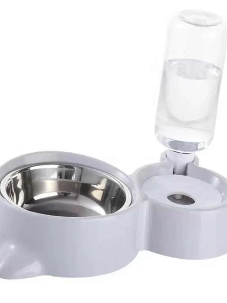 Dispensador de agua para mascotas, para gatos y perros, almacenamiento automático de agua, tazón de comida para mascotas, contenedor de comida con bebedero, suministros para mascotas 19