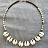 Collar Caracolas y Piedras Amazonita