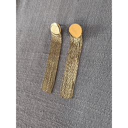 Aros  Acero Flecos Baño Oro