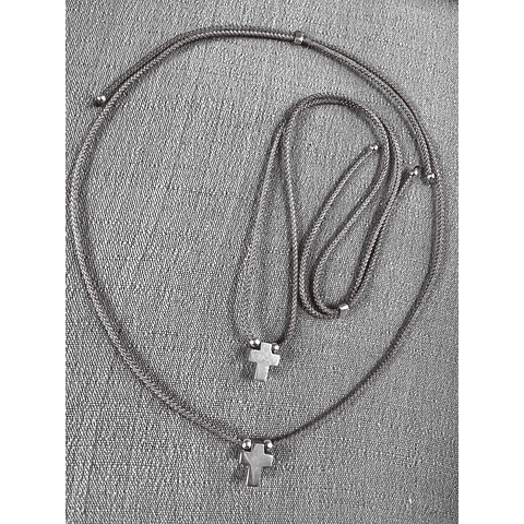 Collares Hilo Cruz Plata