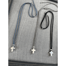 Collar Hilo Cruz Plata 
