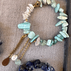 Pulsera Piedras Naturales Cadenas Acero