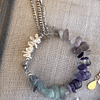 Pulsera Piedras Naturales Cadenas Acero