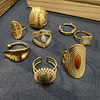 Anillos Piedras Baño Oro
