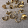 Anillos Piedras Baño Oro