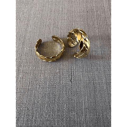 Anillos Piedras Baño Oro