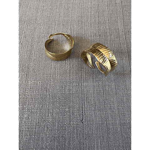 Anillos Piedras Baño Oro