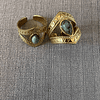 Anillos Piedras Baño Oro