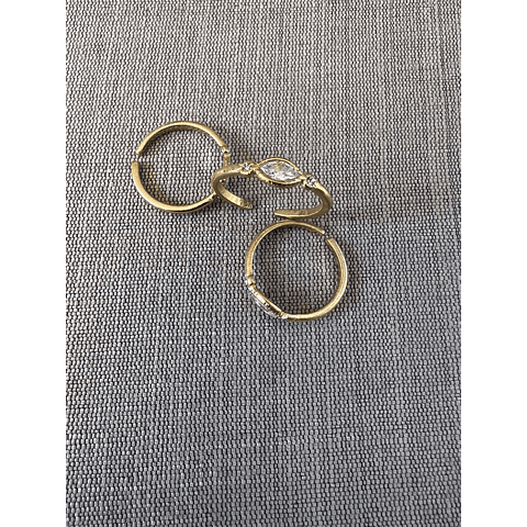 Anillos Piedras Baño Oro