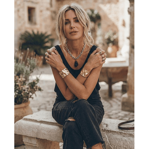 Pulsera Ancha Dorada