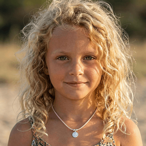 Collar Elasticado Virgen Topes de plata