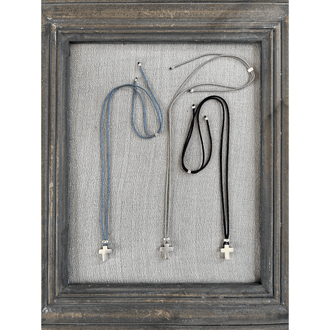 Collares Hilo Cruz Plata
