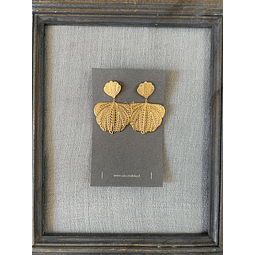 Aro Abanico Acero Baño Oro XL