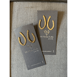 Aros Arco Acero Baño Oro