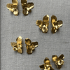 Aros Flor Acero Opaco baño Oro 