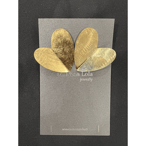 Aro Abanico Acero Baño Oro XL