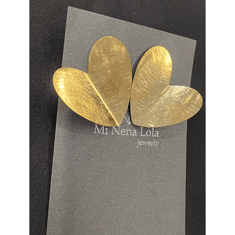 Aro Abanico Acero Baño Oro XL