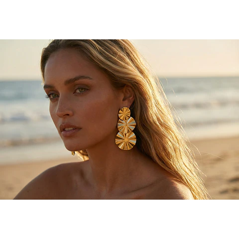 Aros Discos Acero Dorado