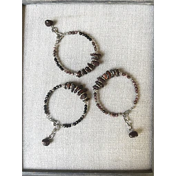 Pulsera OJO DE TIGRE, Piedra Natural y Acero