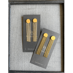 Aros  Acero Flecos Baño Oro