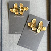 Aros Flor Acero Opaco baño Oro 