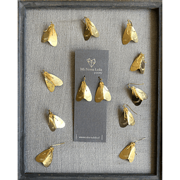 Aros Mosquita Colgantes Acero baño Oro Opaco