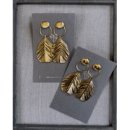 Aros Pluma colgante baño Oro