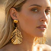 Aros Pluma colgante baño Oro