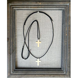 Collares Cruz Plata Cordel