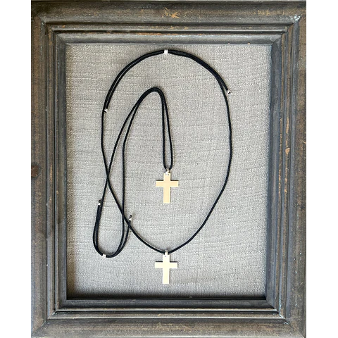 Collares Cruz Plata Cordel