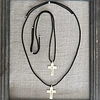 Collares Cruz Verbo Plata Cordel