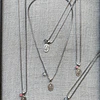 Collar Virgen Piedra Cadena Acero