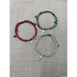 Pulsera Cruz Piedras